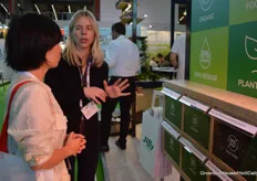 Dana Lucas of Jiffy in conversation with Jing Liu of AgriGarden.
